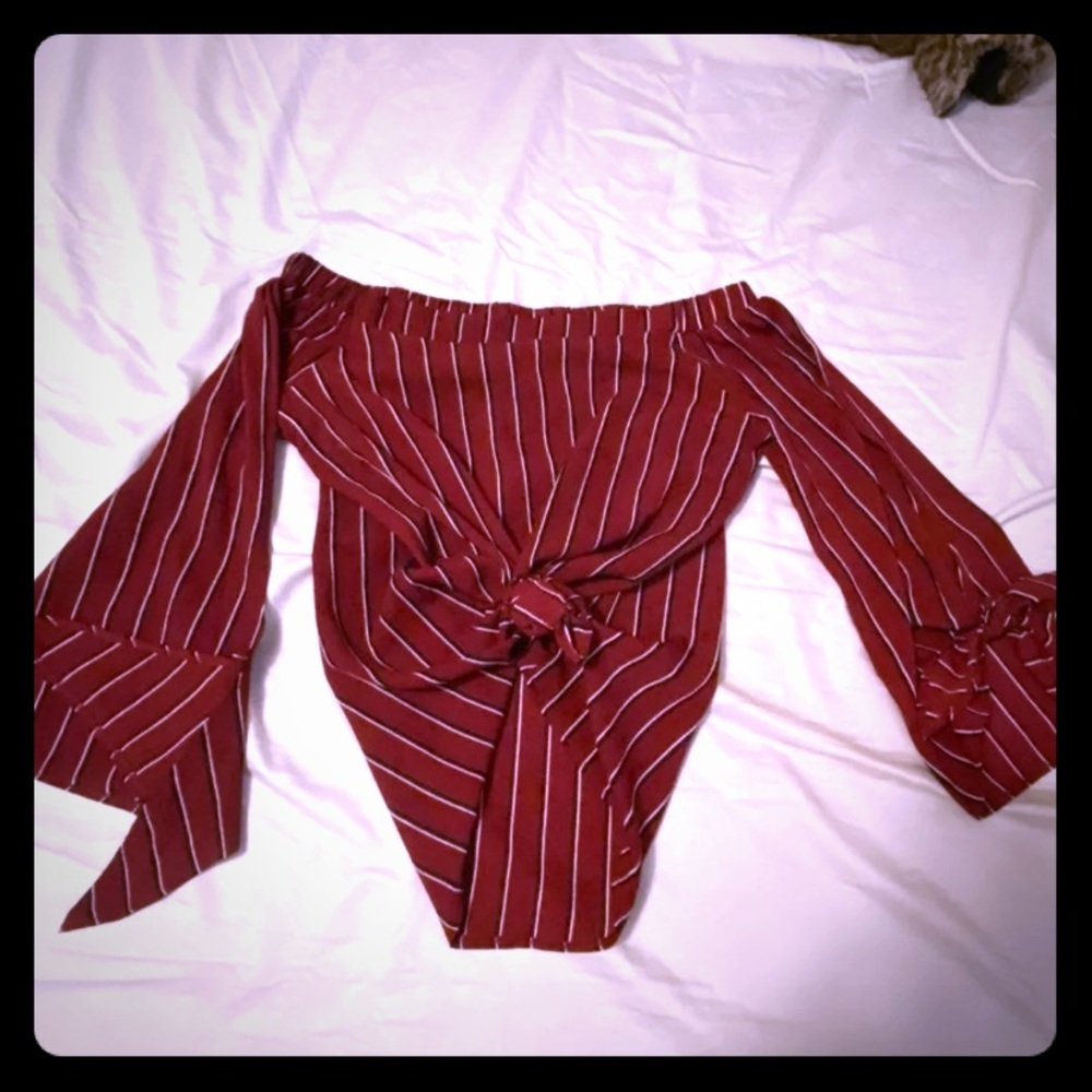 Across the shoulder blouse to wear multiple ways